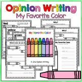 Scaffolded Opinion Writing | My Favorite Color