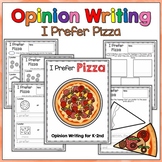 Scaffolded Opinion Writing for Early Elementary | I Prefer Pizza