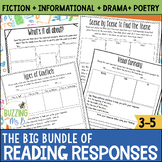 Scaffolded Reading Responses Bundle -  Fiction, Informatio