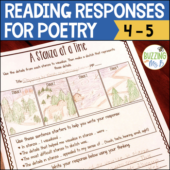 Preview of Reading Responses for Poetry with Sentence Starters