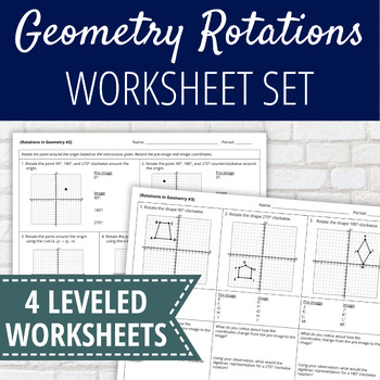 Preview of Scaffolded Rotations in Geometry Worksheets