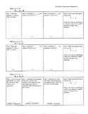 Scaffolded Systems of Equations Worksheet - Substitution