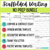 Scaffolded Writing Templates Bundle - Templates, Paragraph