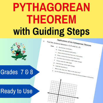 Preview of Pythagorean Theorem: Solving Word Problems with Guiding Steps