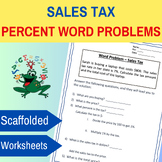 Scaffolded Step-by-Step Percent Word Problems to Master Sales Tax