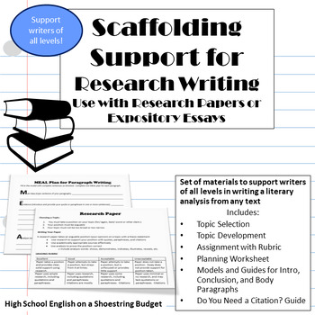 Preview of Scaffolding Support for Research Writing, Differentiate for Any Writer-PDF