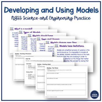 Preview of Scaffolds for NGSS Developing and Using Models - For Middle School