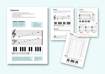 Preview of Scale Degrees & Primary Chords Worksheets