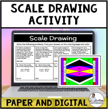 Scale Drawing Activity Digital and Print by CreatingMathMinds | TPT