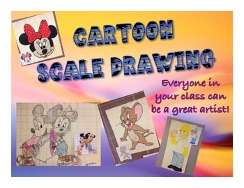 Preview of Scale Drawing/Similar Figure Cartoon Project - Middle School