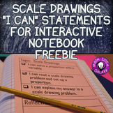 Scale Drawing I Can Statements for Interactive Notebook Freebie