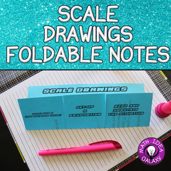 Preview of Scale Drawings Foldable Notes for Interactive Notebook