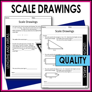 Scale Drawings Guided Notes - Scale Drawings Notes by Make Sense of Math