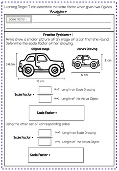 Scale Drawings - Notes and Practice (7.G.1) by Math on the Move | TpT
