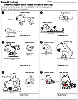 Scale Drawings - Practice Worksheets and Assessment (7.G.1) by Math on