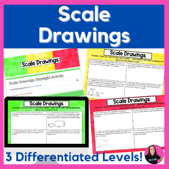 Scale Drawings Scale Factor and Scale Copies 7th Grade Math Stoplight ...