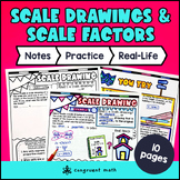 Scale Drawings Scale Factors Guided Notes & Doodles | Map 