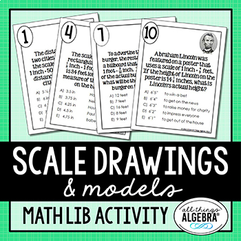 Preview of Scale Drawings and Models | Math Lib Activity