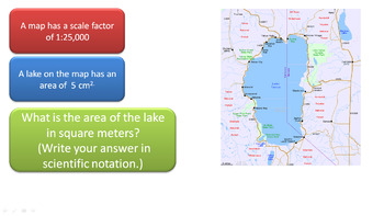 Preview of Scale Factor, Area, Scientific Notation and Conversion Problem - Geometry