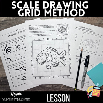 Preview of Scale Factor Drawing - Grid Method - Dilating/Enlarging with a Grid - Lesson