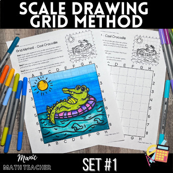 Preview of Scale Factor Drawing - Grid Method - Dilating/Enlarging with a Grid - Set #1