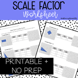 Scale Factor Drawings Middle School Math Worksheet