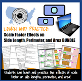 Scale Factor Effects on Side Lengths, Area, and Perimeter BUNDLE