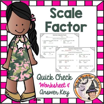 Preview of Scale Factor Proportions Quick Check Worksheet with Answer Key Proportionality