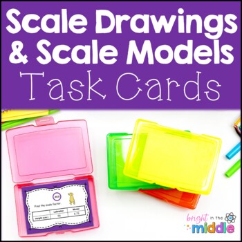 Preview of Scale Factor: Scale Models and Scale Drawings Task Cards: 7.G.1
