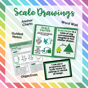Preview of Scale Factor Set: Guided Notes, Anchor Charts, Word Wall, Objective Posters