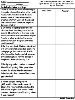 factor math help scale Solve Word Interactive TpT Factor Snip®   and Scale Problems