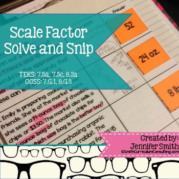 Preview of Scale Factor Solve and Snip® Interactive Word Problems