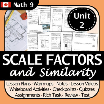 Preview of BC Math 9 Scale Factors & Similarity Unit | No Prep! Engaging, Differentiated!