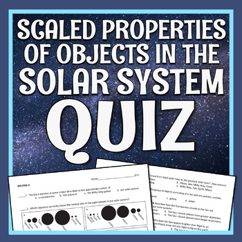 Preview of Scale Properties of Objects in the Universe Solar System QUIZ Space Astronomy