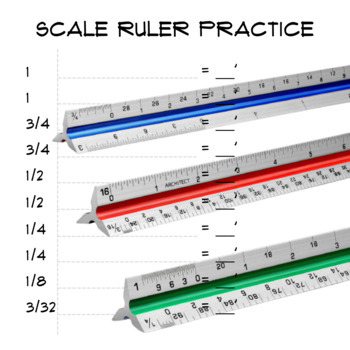 Scale Ruler Practice Worksheet (Interior Design) by Design Closet