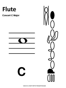 Preview of Scale Spell - Concert C-Natural (Worksheet and Test - Full Band)