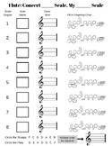 Scale Worksheet for Band Instruments