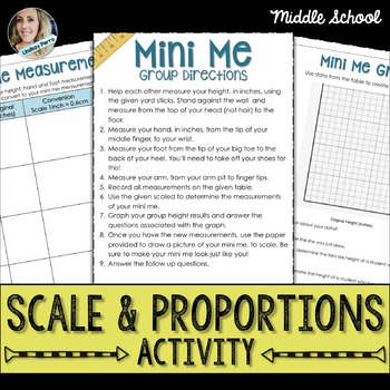 Preview of Scale and Proportions Math Activity