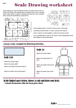 Scale drawing worksheet by Shona Anderson-Morse | TpT