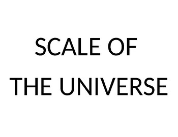 Preview of Scale of the universe printables