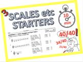 3 High Quality 10-min student marked Scales etc. theory starters