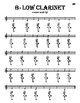 all 12 minor scales for b flat clarinet