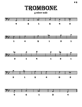 trombone slide position chart with f trigger