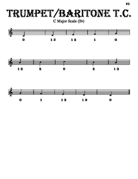 c minor trumpet scale b flat minor scale