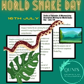 Preview of Scales of Splendor: A Mesmerizing Descriptive Writing ~ World Snake Day July 16!
