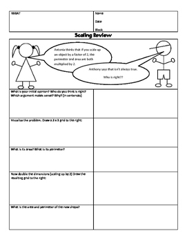 Scaling 7.G.1 Review by Teach With Hart | Teachers Pay Teachers