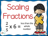 Scaling Fractions Slides Lesson - 5th Grade Multiplying Fr