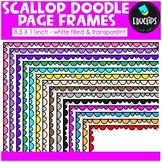 Scallop Doodle Frames Clip Art Set {Educlips Clipart}