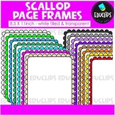Scallop Frames Clip Art Set {Educlips Clipart}