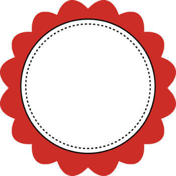 Scalloped Colored round Frames Clip Art for Personal and Commercial Use